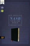 NASB Thinline Bible, Comfort Print bonded leather, black (Indexed